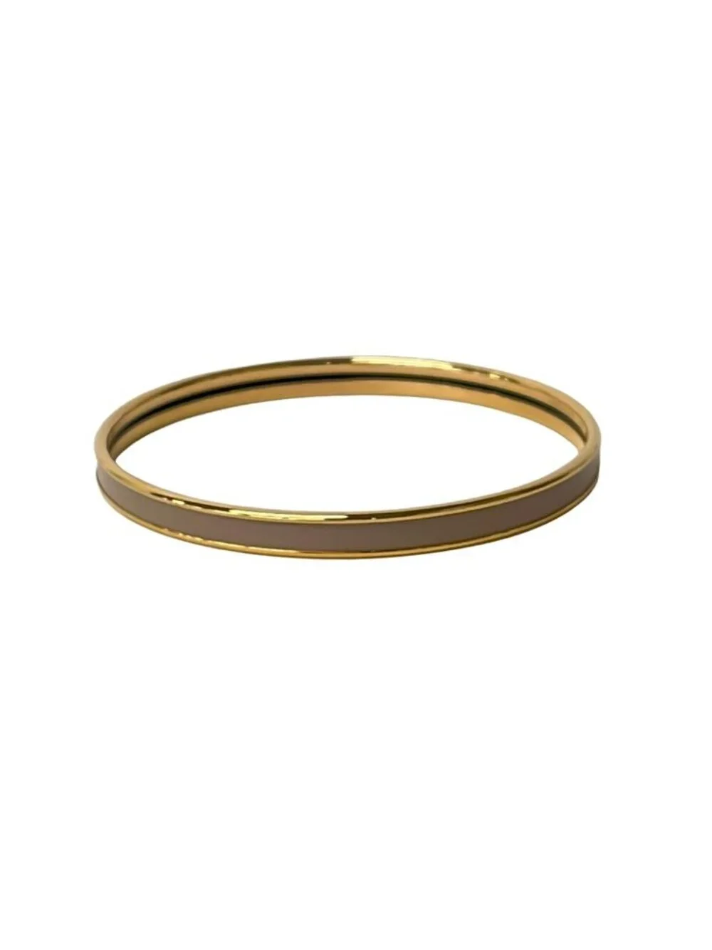 Hermes Bangle Uni Gold Beige Bracelet